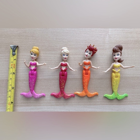 Disney The Little Mermaid Aquata Polly Pocket Mini Doll Ariel’s Sisters 4 pk - Picture 3 of 4